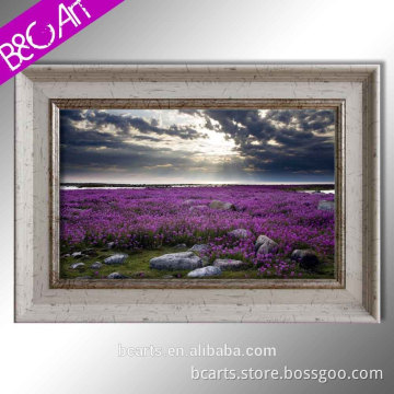 S(72028) Stunning wall picture wide lavender purple photo painting flower field oil painting